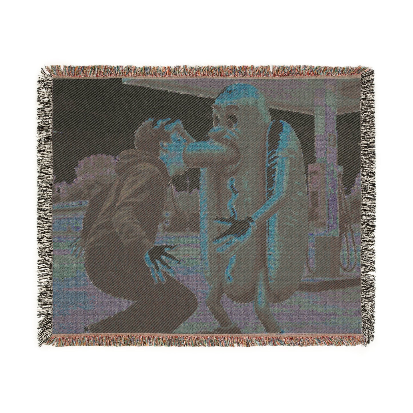 Man Eats Hotdog! - Woven Blanket