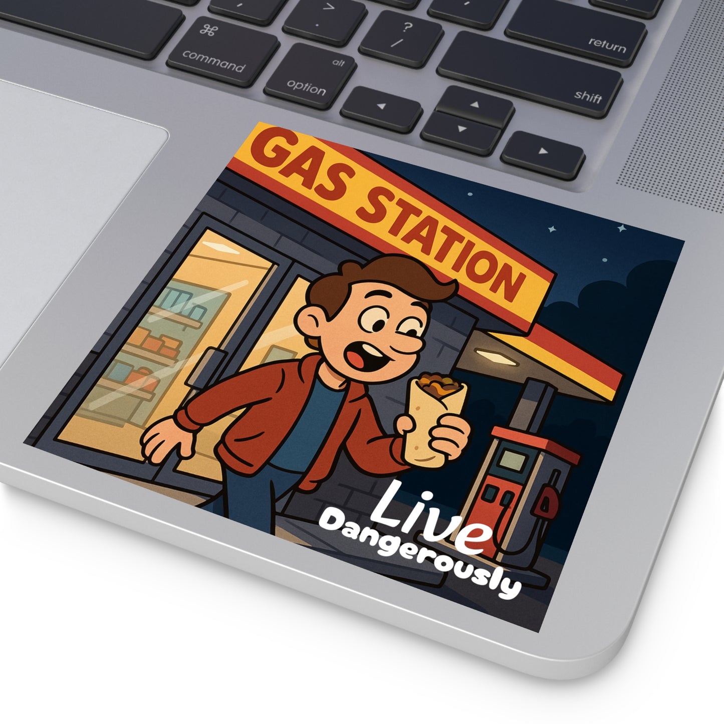 Live Dangerously - Square Stickers