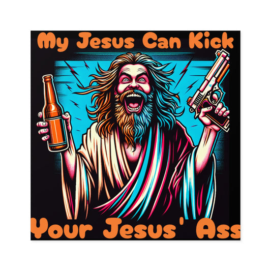 Jesus v Jesus - Square Stickers