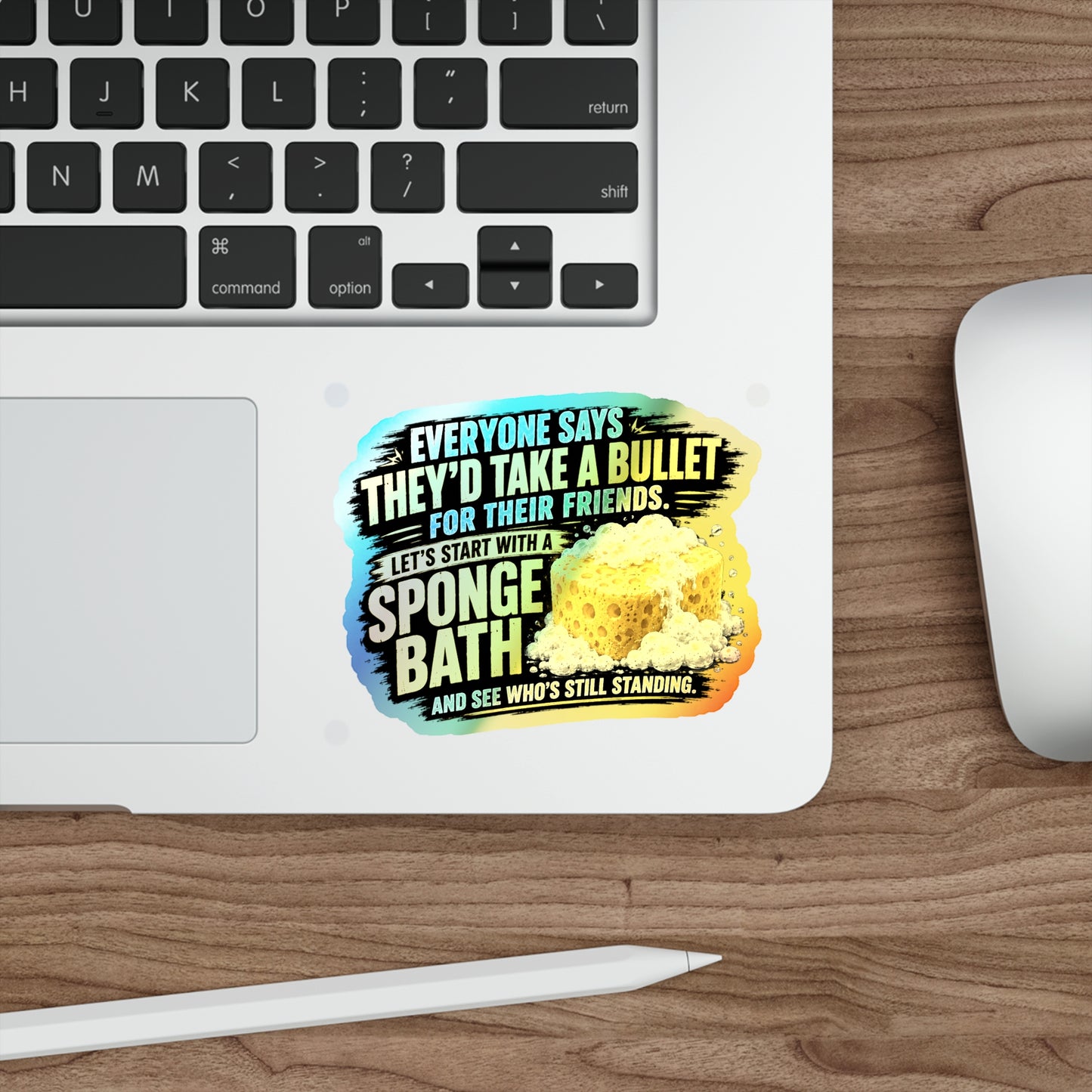 Sponge bath - Holographic Die-cut Stickers