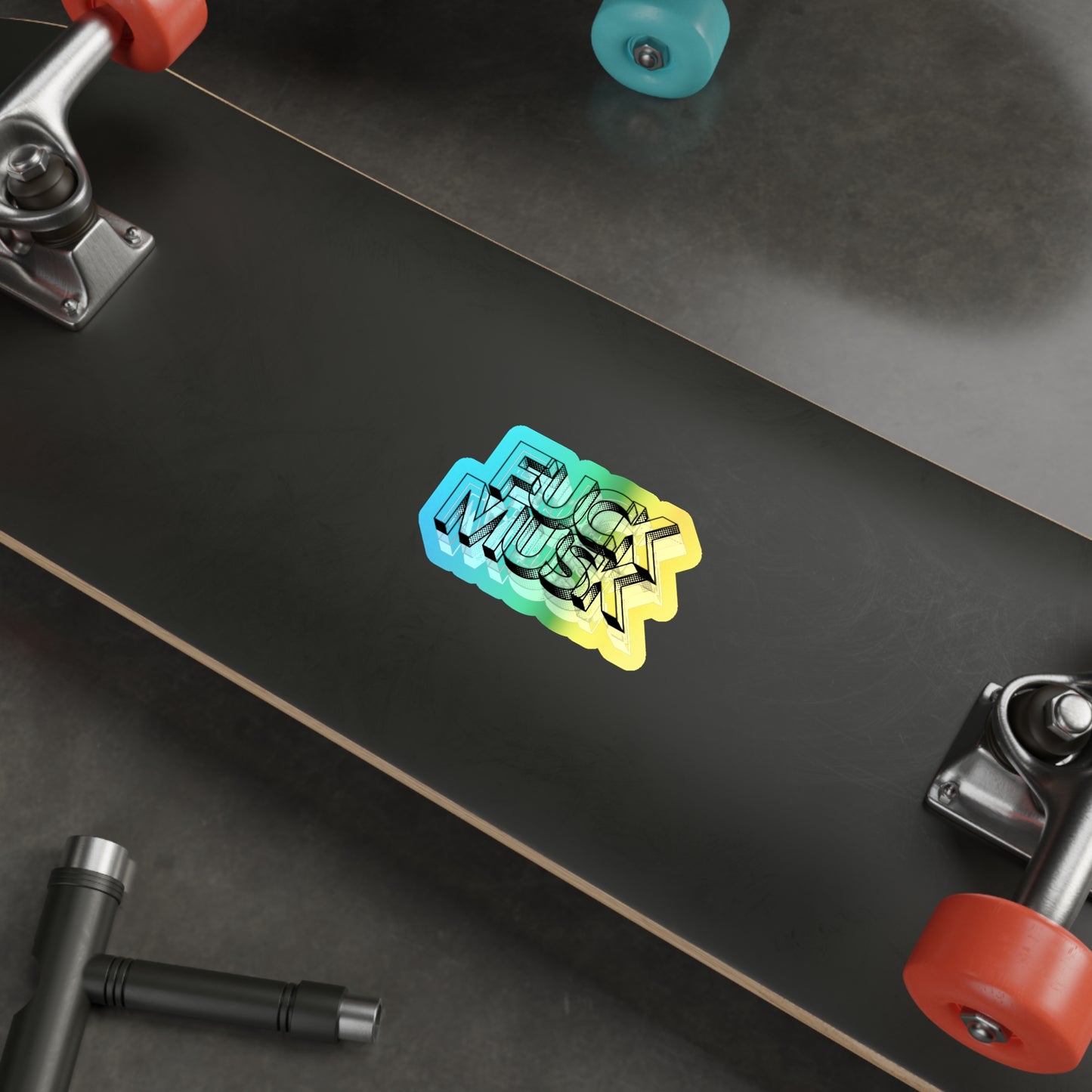 Fuck Musk - Holographic Die-Cut Sticker