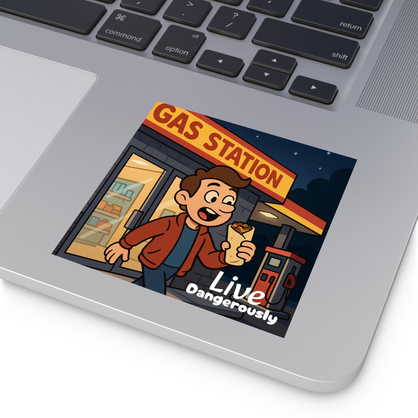 Live Dangerously - Square Stickers