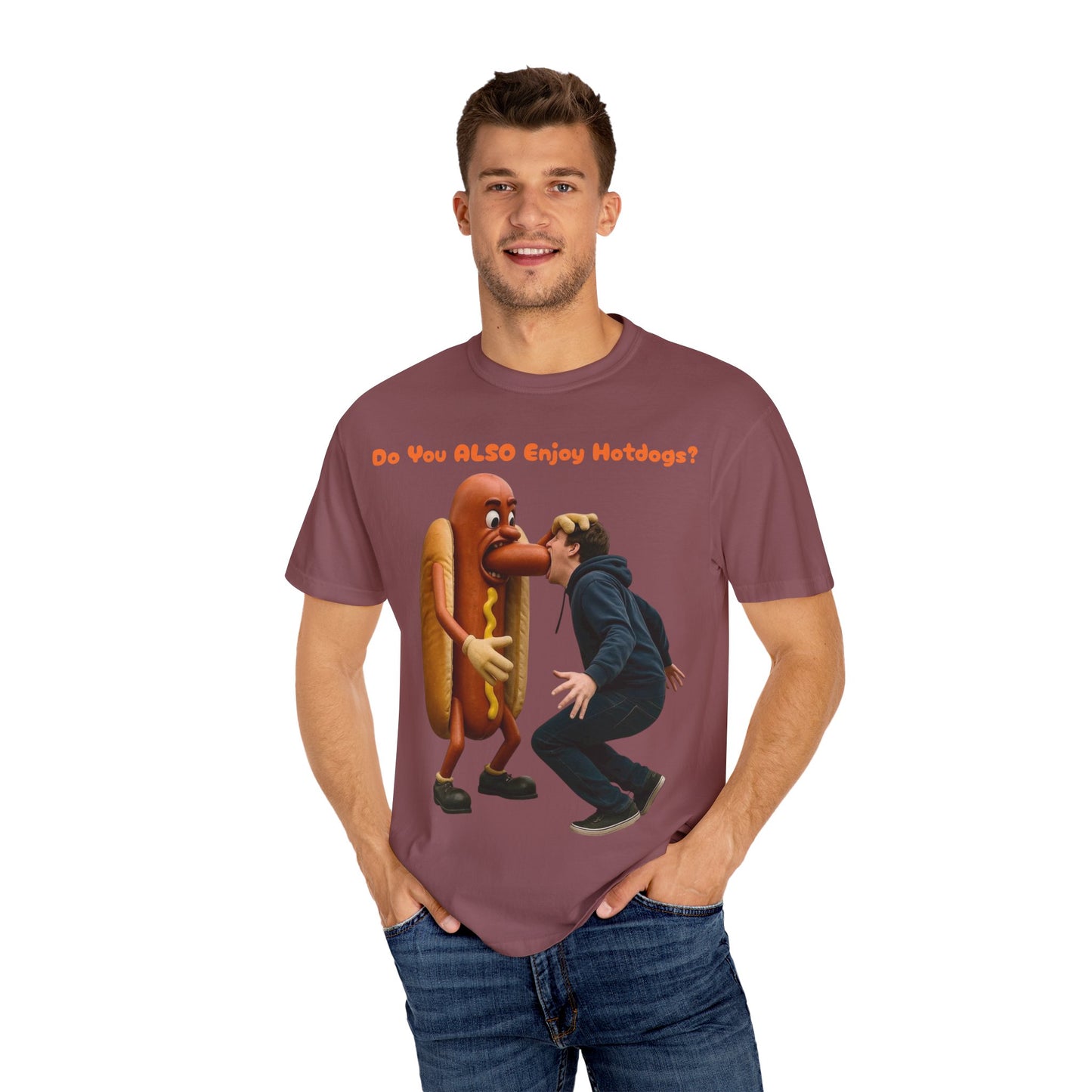 Man Eats Hotdog! - T-Shirt
