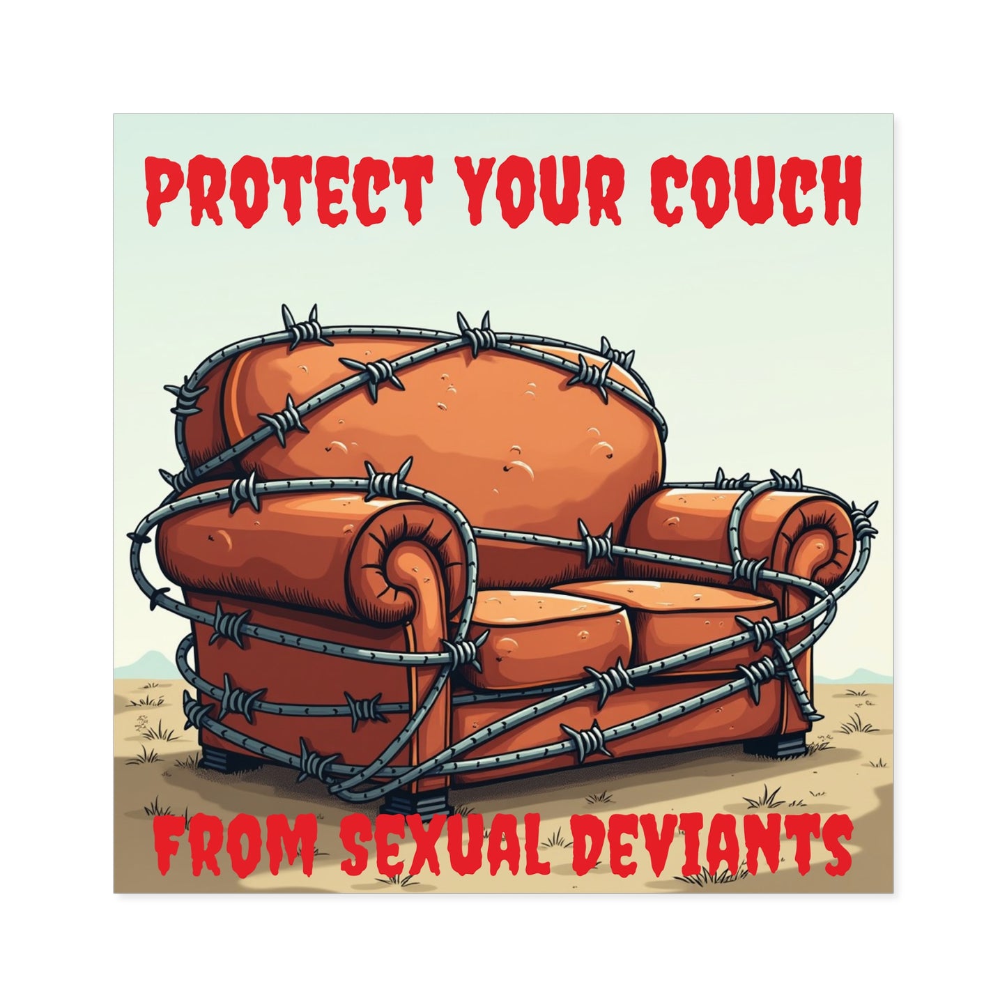 Protect Your Couch - Square Stickers