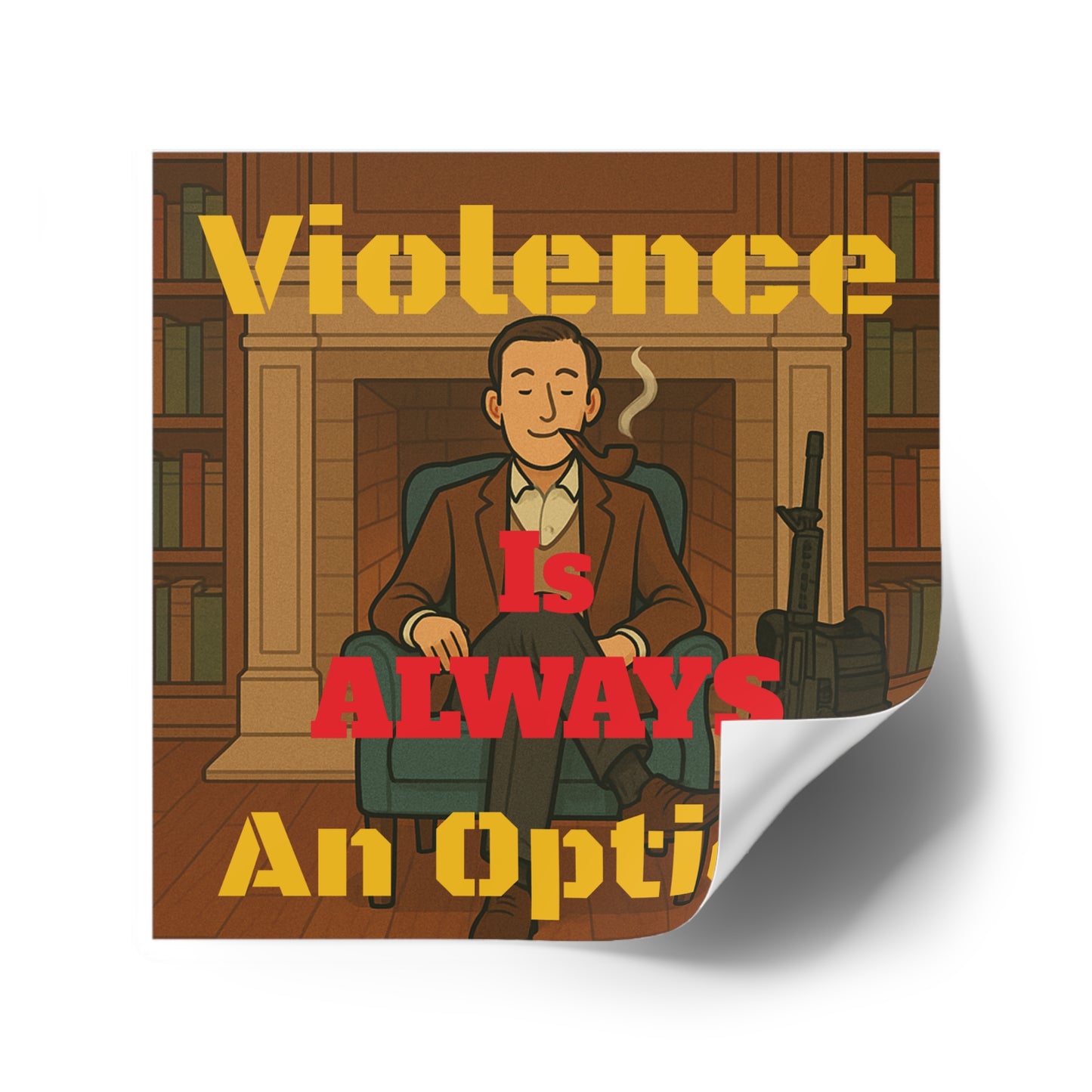 Violence Is ALWAYS An Option - Square Stickers