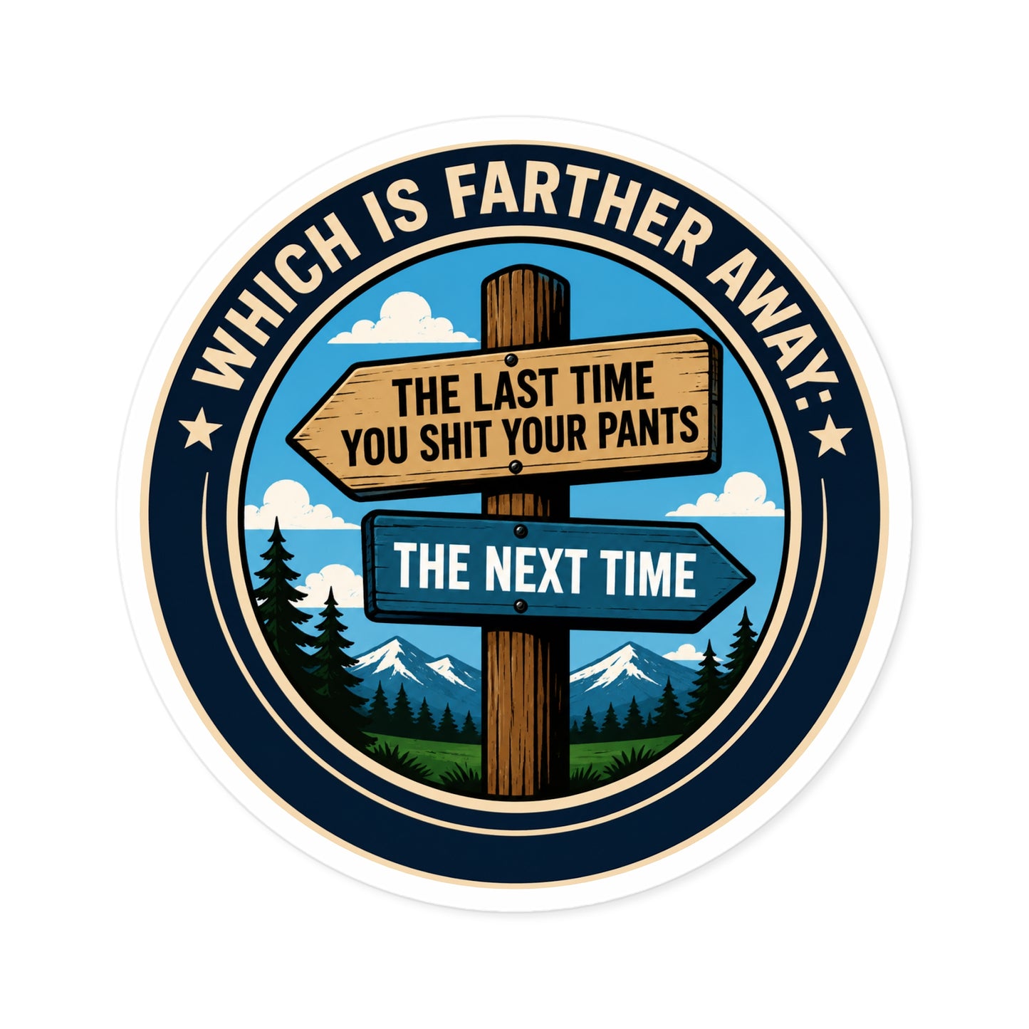 Which is Further - Round Stickers