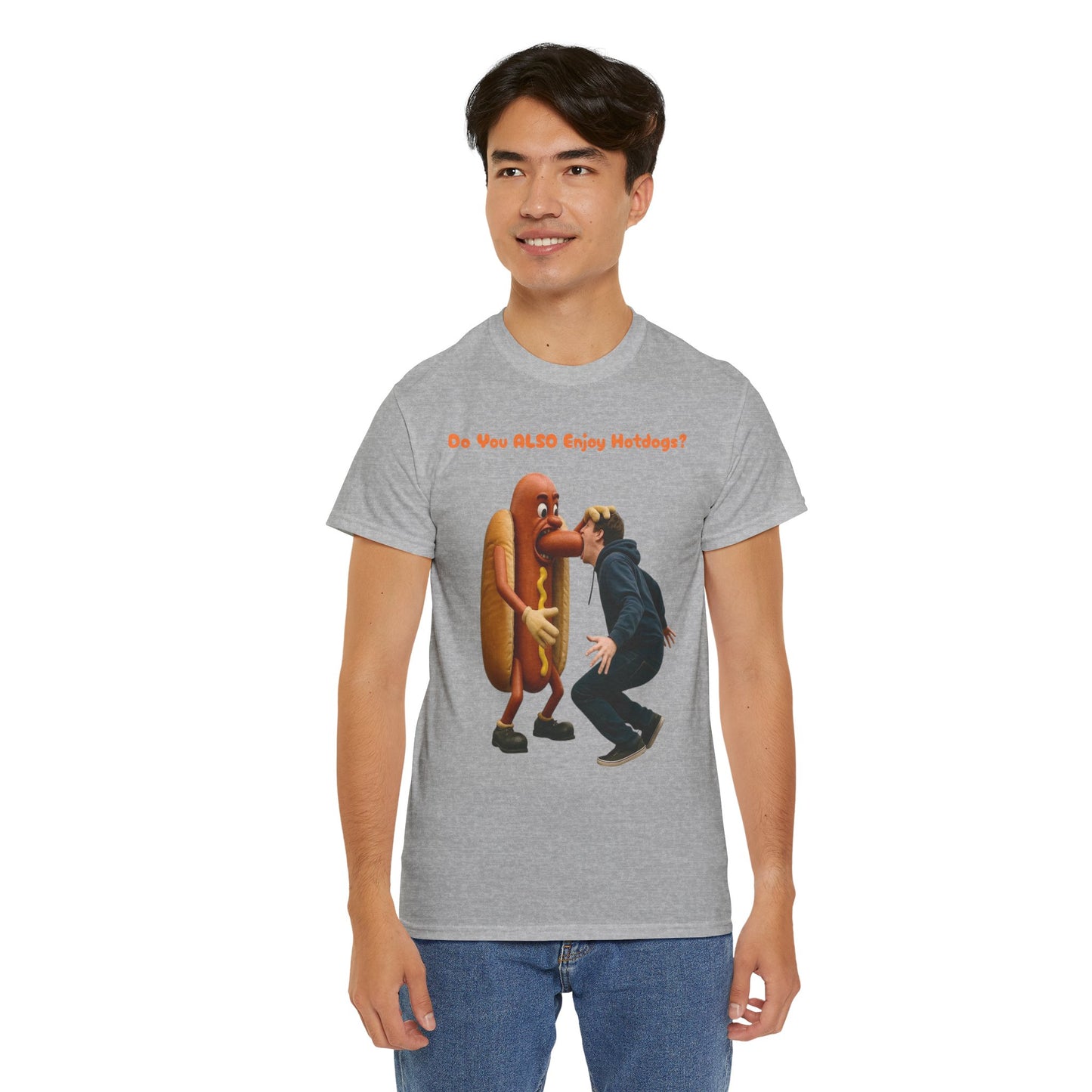 Man Eats Hotdog! - T-Shirt
